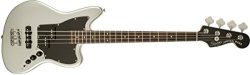 Squier by Fender Vintage Modified Jaguar Beginner Short Scale Electric Bass Guitar – Silver