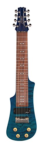 Vorson LT2308 TB 8-String Lap Steel Guitar with Gig Bag, Transparent Blue Quilt