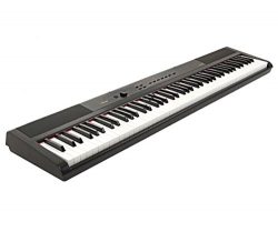 Artesia PA-88W Digital Piano (Black) 88-Key With 12 Dynamic Voices and Semi-weighted Action + Po ...