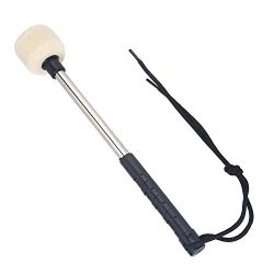 Timiy White Beige Skid Resistance Drum Mallet with Wool Felt Head Percussion Accessory for March ...