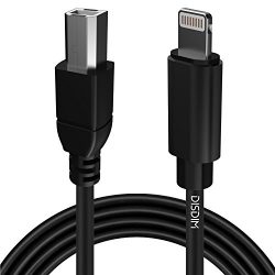 Lightning to MIDI Adapter Cable, DISDIM High Speed OTG USB 2.0 8 Pin Lightning to Type B Convert ...