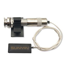 SUNYIN Transducer Acoustic Guitar Mini Pickup,Piezo Contact Microphone Easily AMP UP for Acousti ...