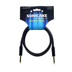 SONICAKE Guitar Accessories Premium 1/4 Inch 3 ft. 24AWG Lossless Signal Thru Guitar/Bass Amp Sp ...