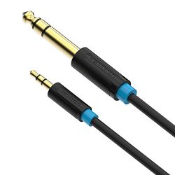 6.6FT 24K 15U Gold Plated VENTION 3.5mm 1/8 Male to 6.35mm 1/4 Male TRS Stereo Audio Cable with  ...
