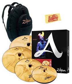 Zildjian A20579-11 A Custom Cymbal Set Bundle with Gig Bag and Austin Bazaar Polishing Cloth