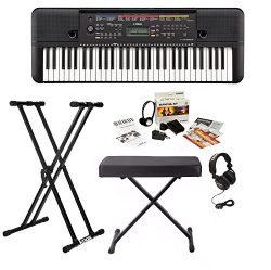 Yamaha PSRE263 Keyboard with Survivalkit, Headphones, Knox Stand and Bench