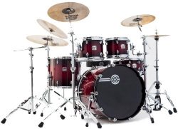 Dixon Blaze PODBZ522STBR 5-Piece Drum Set, Gloss See Through Red Burst