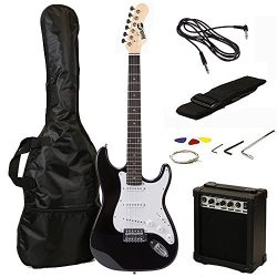 RockJam RJEG02 Electric guitar Starter Kit – Includes Amp, Lessons, Strap, Gig Bag, Picks, ...