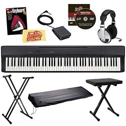 Casio Privia PX-160 Digital Piano – Black Bundle with Adjustable Stand, Bench, Dust Cover, ...