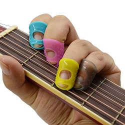 Imelod Large Medium Small size Guitar Fingertip Protectors Silicone Finger Guards for Ukulele, G ...