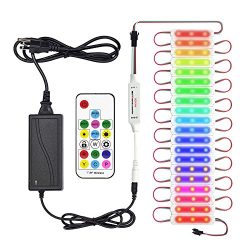 SuperLightingLED Dream Color LED Module Kit Waterproof IP67 DC12V 5050 LED Pixel String 20 pcs w ...