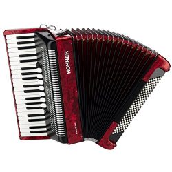 Hohner BR120R-N Bravo III 120 Bass Piano Accordion in Red