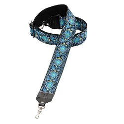 Levy’s Leathers M10HT-04 Hootenanny Jaquard Weave Banjo Strap 2″, Blue