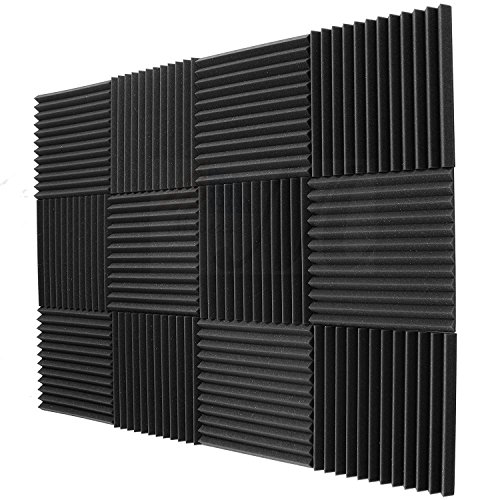 12 Pack- Acoustic Panels Studio Foam Wedges 1″ X 12″ X 12″