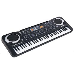 Boshen 61 Keys Electronic Keyboard Portable Digital Piano for Kids Early Education with Micropho ...