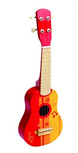 Hape Kid’s Wooden Toy Ukulele in Red