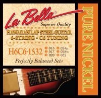 LaBella H6C6-1532 Hawaiian Lap Steel Guitar Pure Nickel – 6-String C6 Tuning 15-32