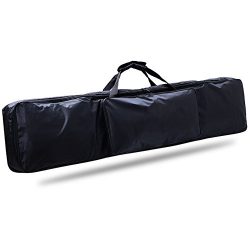 88 Key Piano Keyboard Gig Bag, Waterproof 88-Key Keyboard Case Nylon Extra Pockets for Electric  ...