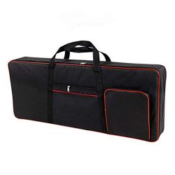 61 Key Keyboard Gig Bag Padded Case, Portable Electric Keyboard Piano 420D Oxford Cloth with 4mm ...