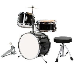 LAGRIMA 13″-3 Piece Junior/Kids/Starter Drum Set, Complete Cymbals with Stand, Hi-Hat, Dru ...