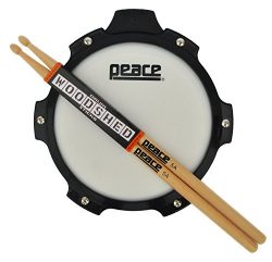 Drum Pad With Sticks From Peace Drums. Snare Drum Practice Pad And Drumsticks Set. Drum Practice ...