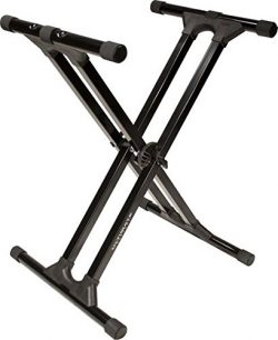 Ultimate Support IQ-3000 X-style Keyboard Stand with Nine Height Settings, Stabilizing End Caps, ...