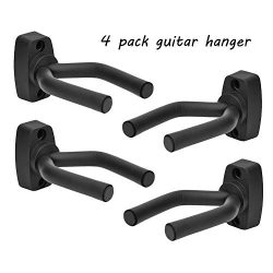 Guitar Hangers for Wall Guitar Wall Hanger Stand 4 Pack Guitar Keep Guitar Wall Mount Hook Holde ...