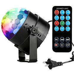 Disco Ball Disco Lights-COIDEA Party Lights Sound Activated Storbe Light With Remote Control DJ  ...