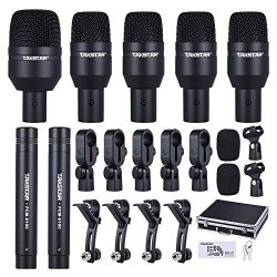 ammoon TAKSTAR DMS-D7 Drum Set Wired Microphone Mic Kit with Standard Mounting Accessories Carry ...