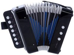 MAGIKON Children Button Accordion Toy , Also Nice As Performance Props (Black, Normal)