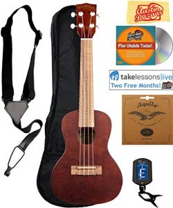 Kala MK-C Makala Concert Ukulele Bundle with Gig Bag, Tuner, Strap, Aquila Strings, Online Lesso ...