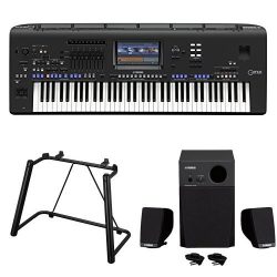 Yamaha Genos 76-Key Arranger Workstation with Stand and 3-piece Speaker System