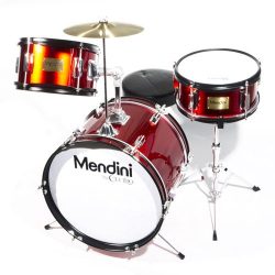 Mendini by Cecilio 16 inch 3-Piece Kids / Junior Drum Set with Adjustable Throne, Cymbal, Pedal  ...