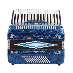 Rossetti Piano Accordion 72 Bass 34 Keys 5 Switches Blue