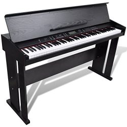 Anself Classic Electronic Digital Piano with 88 Weighted Keys & Music Stand