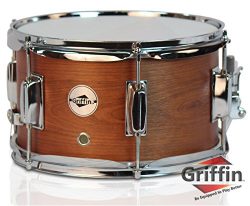 Popcorn Snare Drum by Griffin|Soprano Firecracker 10″ x 6″ Poplar Wood Shell with Hi ...