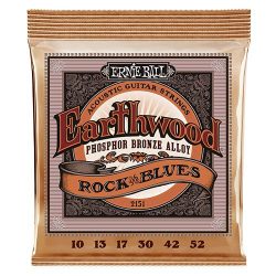 Ernie Ball Earthwood Rock & Blues Phosphor Bronze Acoustic String Set .010 – .052