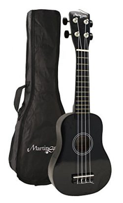 Martin Smith UK-222-BK Soprano Ukulele, Black