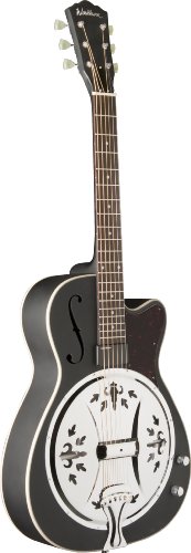 Washburn USM-R60BCE Resonator Guitar, Matte Black
