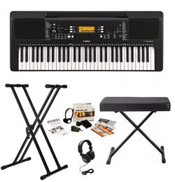 Yamaha PSRE363 Keyboard with Survivalkit, Headphones, Knox Stand and Bench