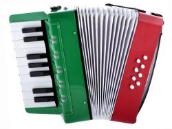 D’Luca G104-MX Kids Piano Accordion 17 Keys, 8 Bass RWG