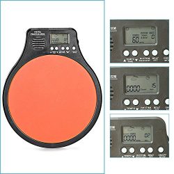 Neewer® 3-in-1 Digital LCD Display Portable Drum Practice Pad Metronome Drummer Training Pad wit ...