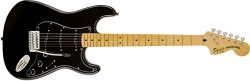 Squier by Fender Vintage Modified 70’s Stratocaster Electric Guitar – Black –  ...