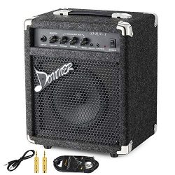 New Donner 15W Bass Guitar Amplifier DBA-1 Electric Bass Combo AMP With Cable