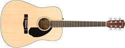 Fender CD-60S Dreadnought Acoustic Guitar Pack, Natural with Strap, Strings, and Picks