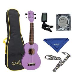 Bailando 21 Inch Handmade Wooden Soprano Ukulele Beginner Kit (Purple)