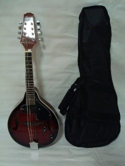 Ktone A-style Acoustic Electric Mandolin, Free Gig Bag, Redburst, Brand New