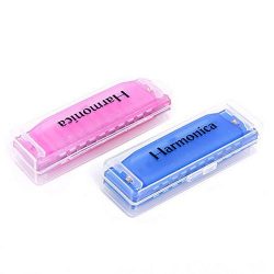 Milysa Harmonica – Popular Kids Clearly Colorful Translucent Interesting 1 Pack of 2 (Blue ...