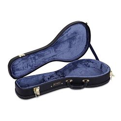 Crossrock Deluxe Wood Hard Case for A-style Mandolin, Black(CRW600MABK)