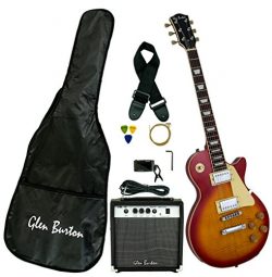 Glen Burton GE320BCO-CBS Classic LP-Style Electric Guitar, Cherry Burst